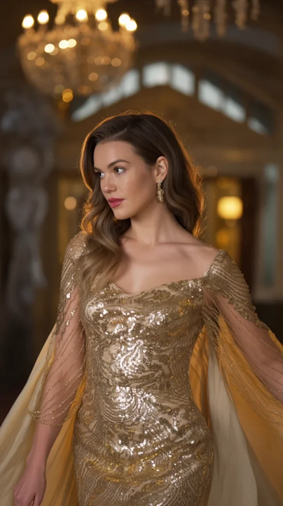 Gold Sequin Gown