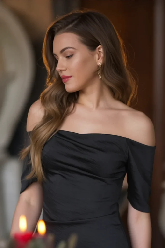 Off-Shoulder Black Dress