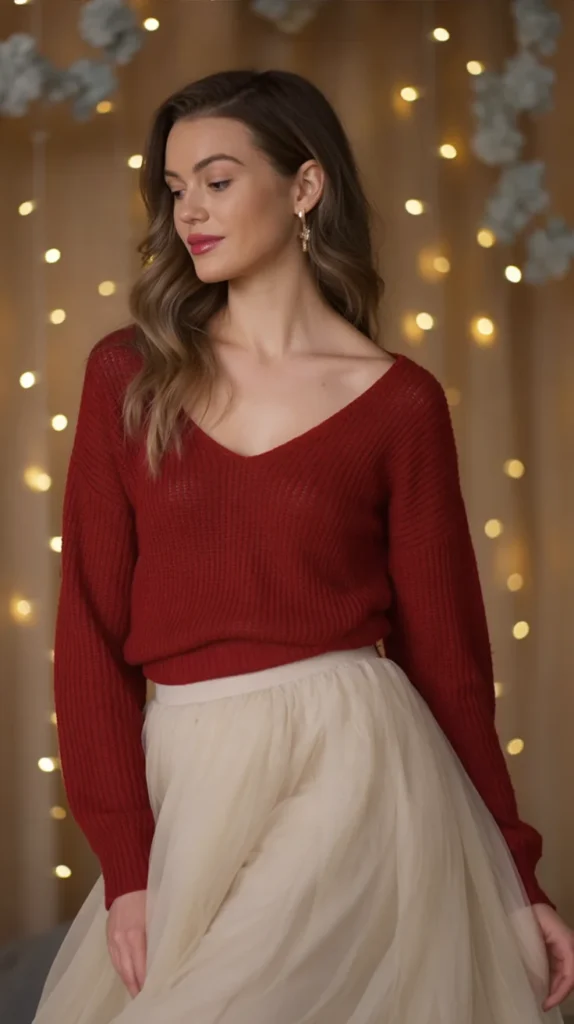 Tulle Skirt with Knit Top