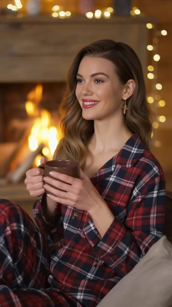Classic Red Plaid Pajama Sets