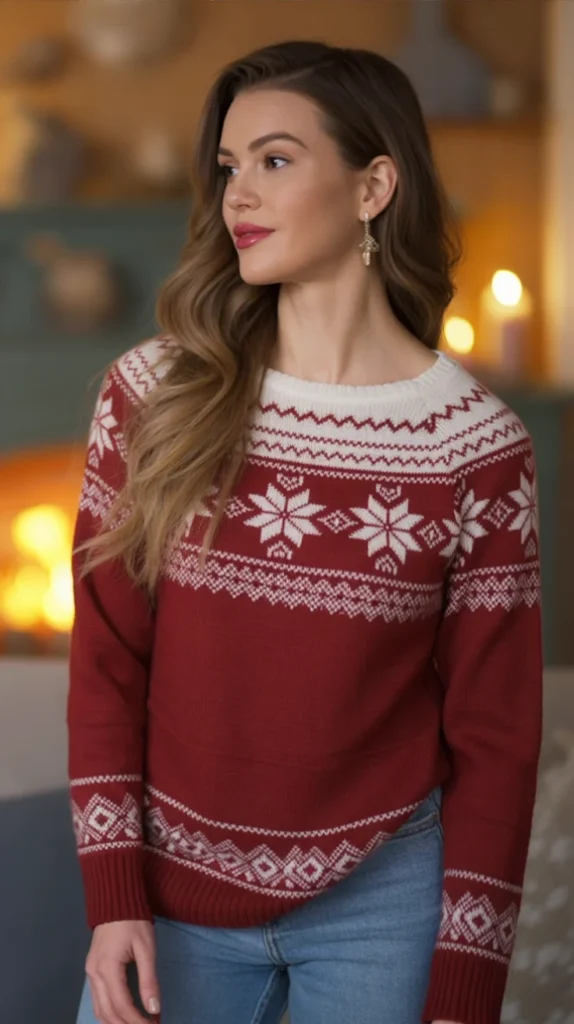 Matching Red and White Knits