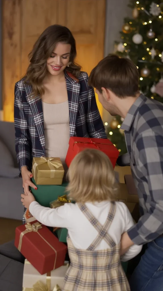 Christmas Plaid Dresses and Suspenders