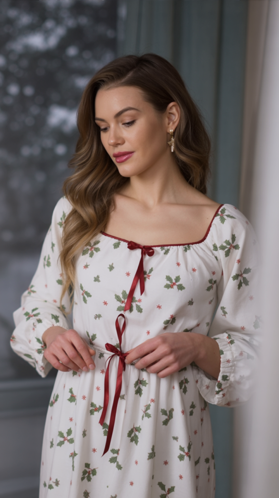 Christmas Print Nightgown