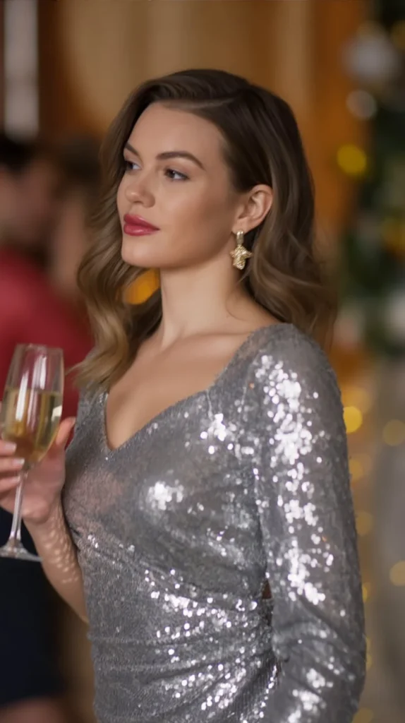 Classic Silver Sequin Dress