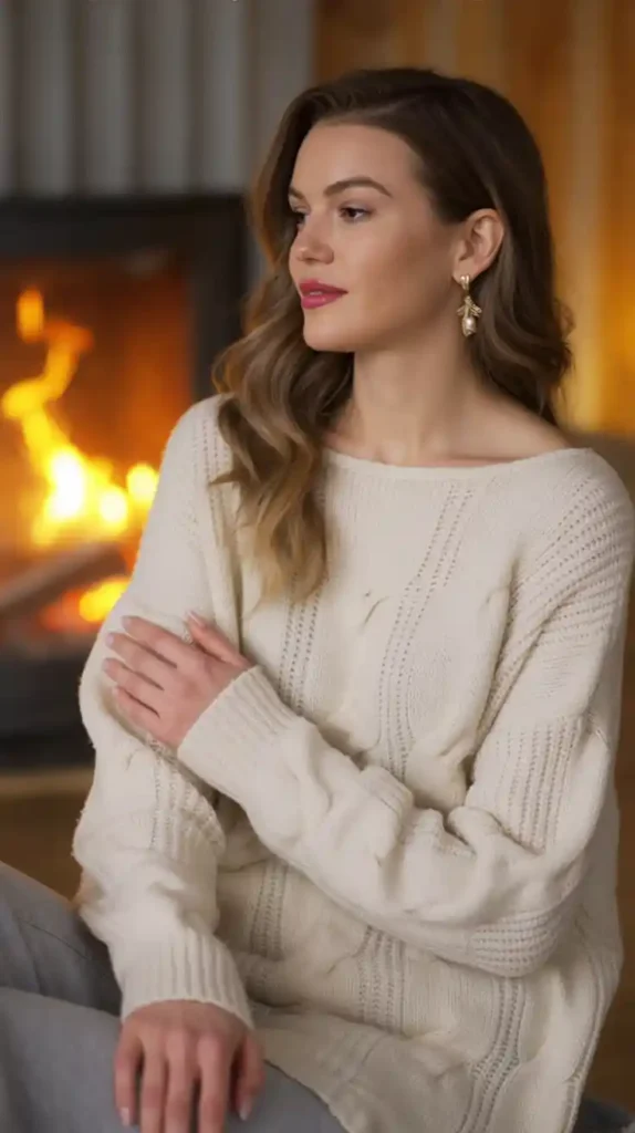 Cozy Cream Sweater Dress