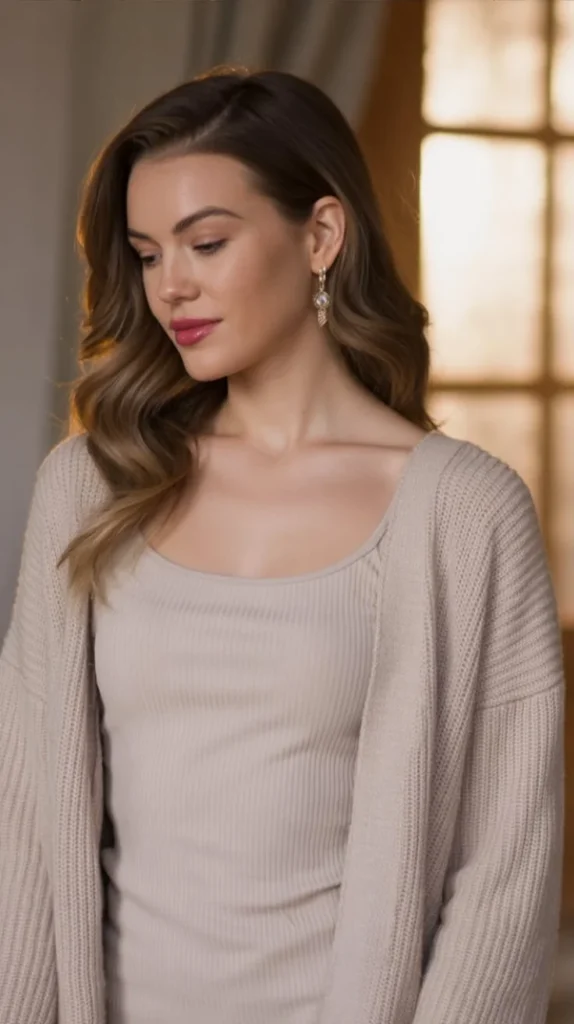 Simple Knit Tank and Cardigan Set