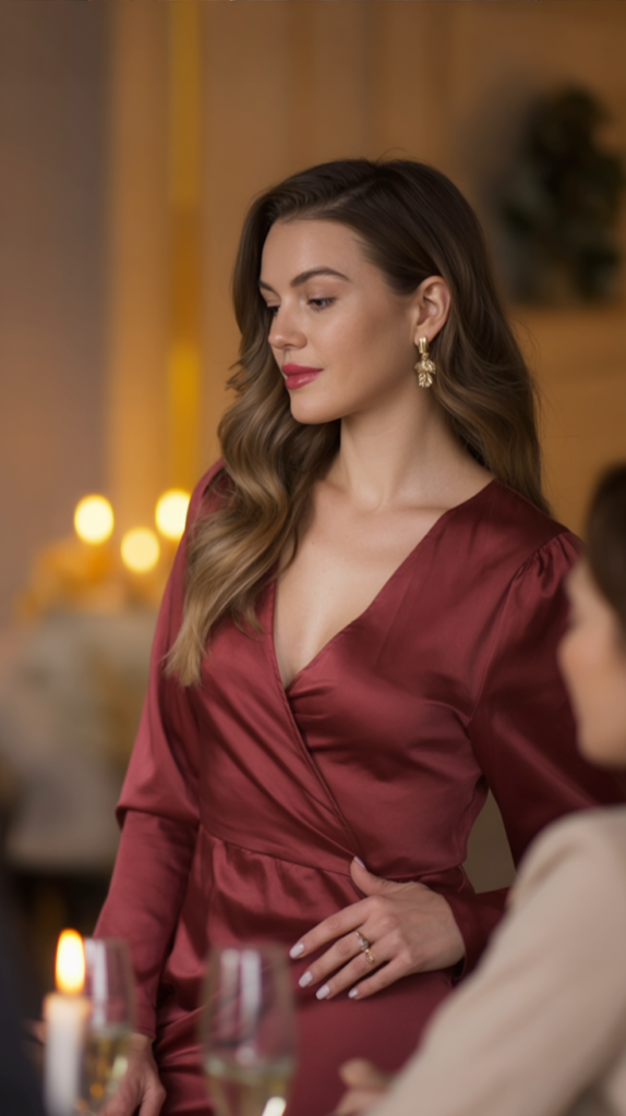 The Red Wrap Midi Dress