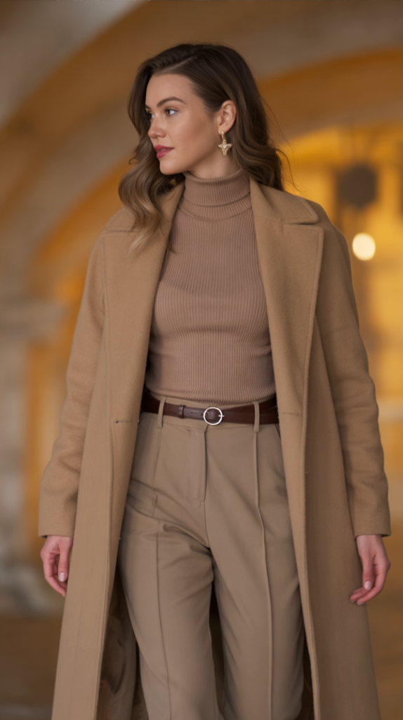 Warm Camel Tonal Look