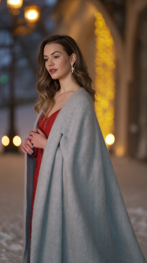 Winter Cape with Tall Boots