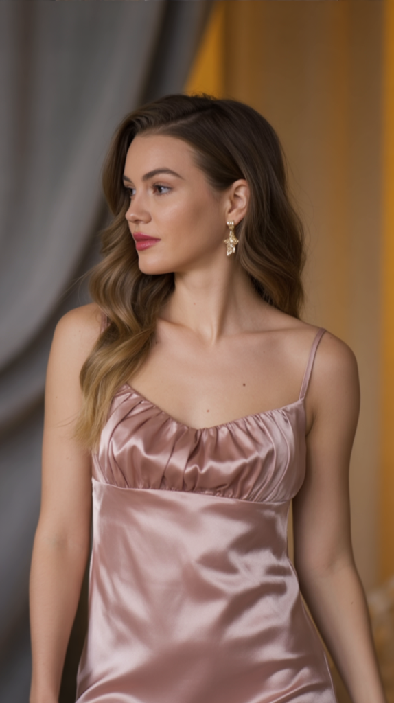 Blush Pink Satin Slip Dress