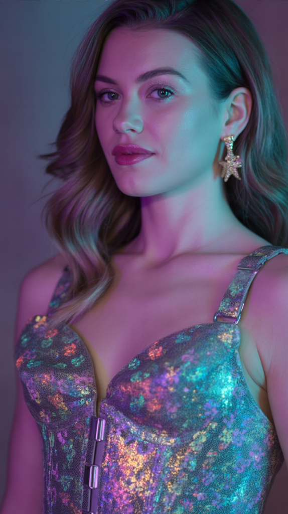 Holographic Glitter Corset That Changes Color