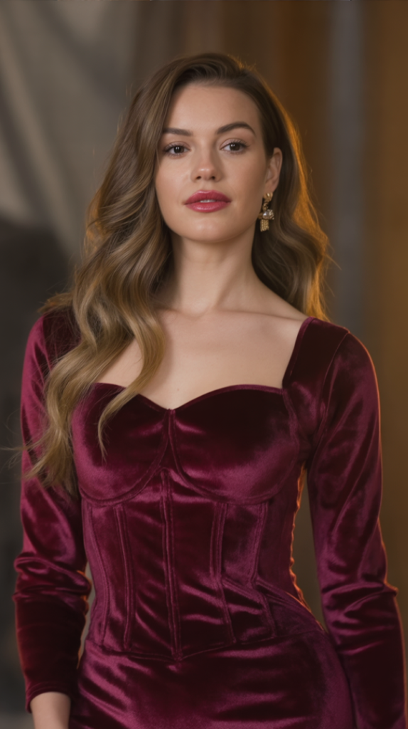 Velvet Corset-Style Bodycon Dress