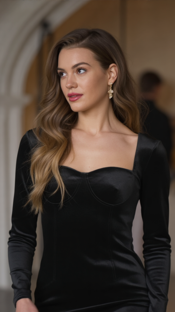 Black Long-Sleeve Bodycon