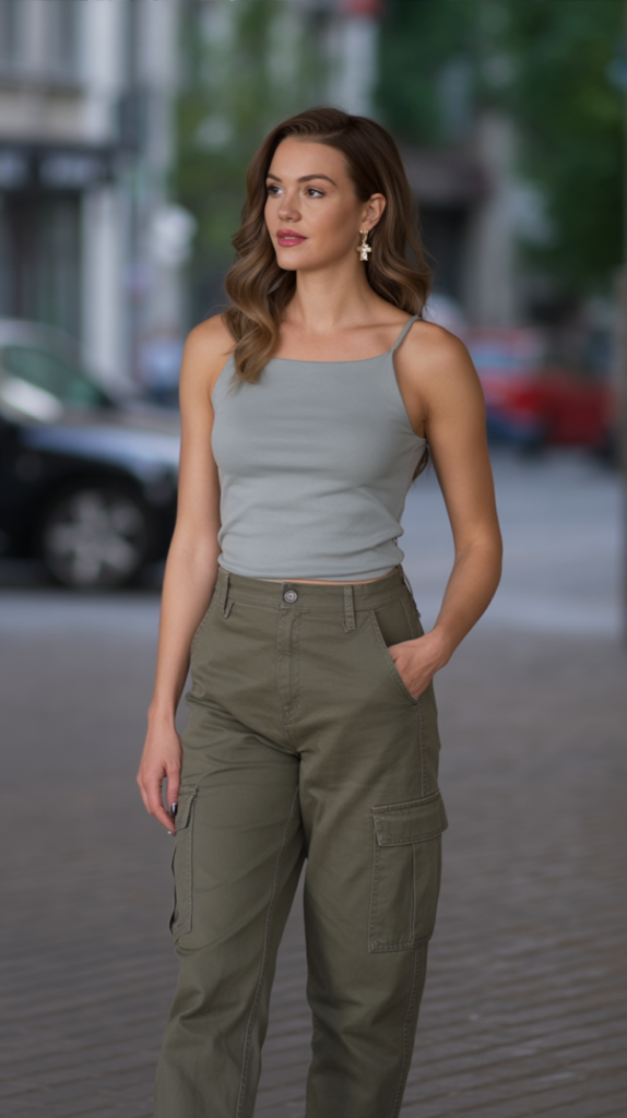 Cargo Pants With Fitted Top