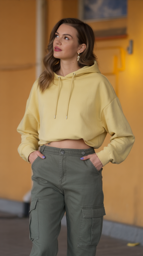 Cargo Pants and a Cropped Hoodie