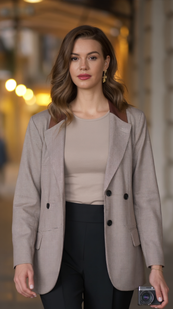 Casual Blazer with a Plain Tee