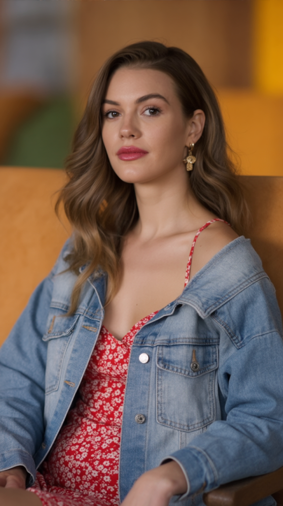 Denim Jacket Over a Casual Dress