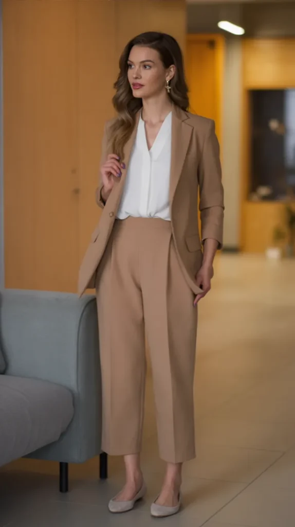 Flat Shoes With Tailored Culottes