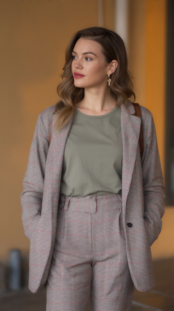 Graphic Tee With Tailored Pants