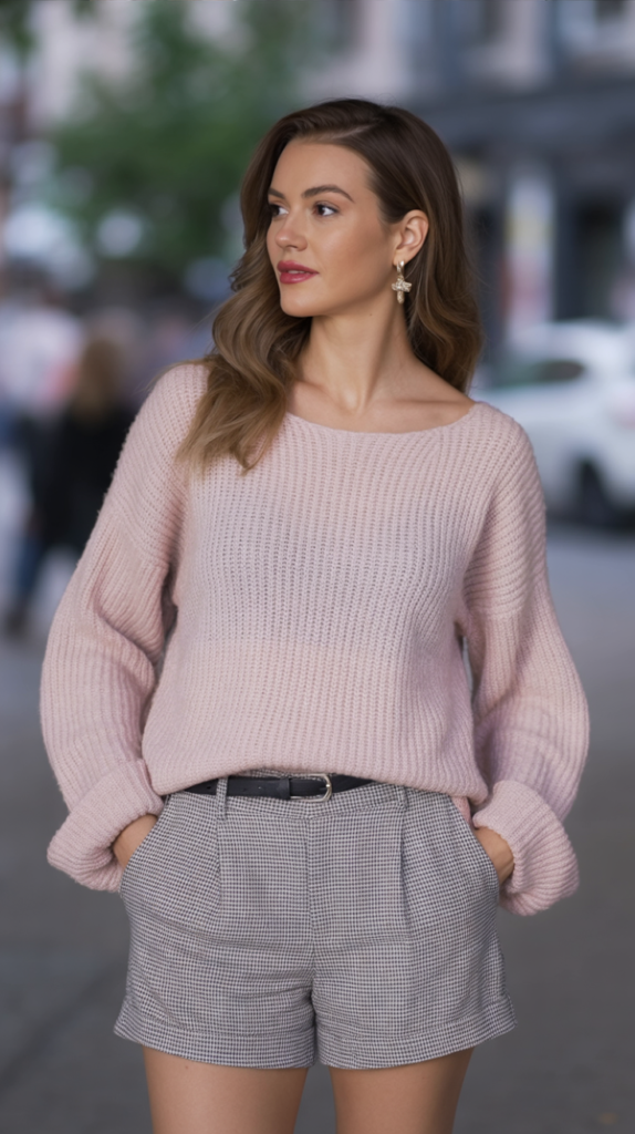 Lightweight Knit With Tailored Shorts