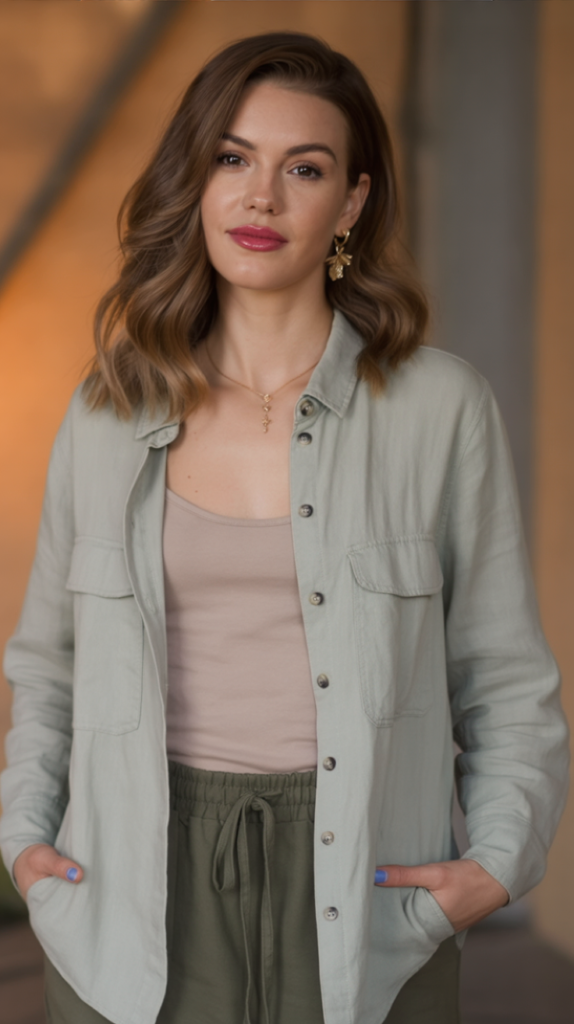 Linen Shirt and Drawstring Pants