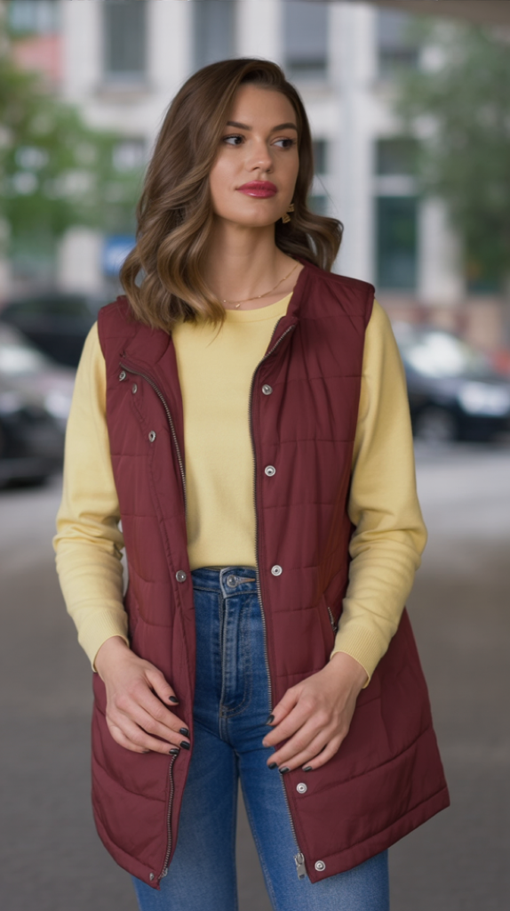 Longline Vest With Basic Layers