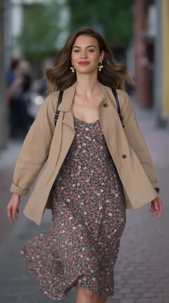 Midi Dress With Lightweight Jacket