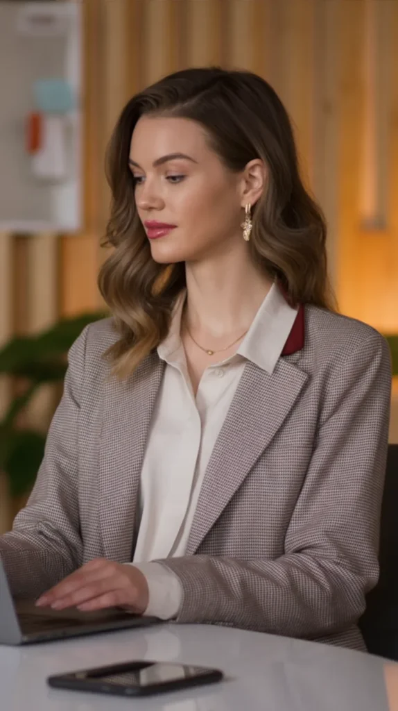 Mixed Textures Office Look