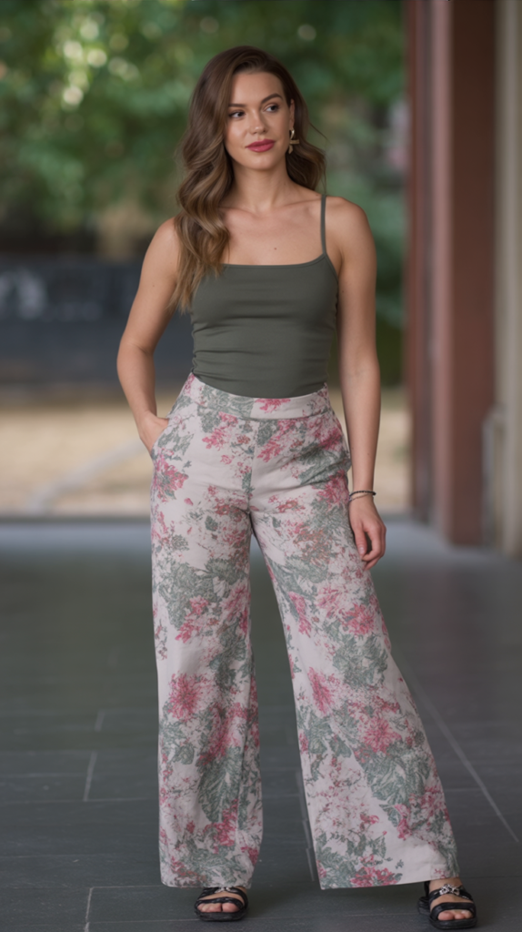 Wide-Leg Pants With Fitted Tank