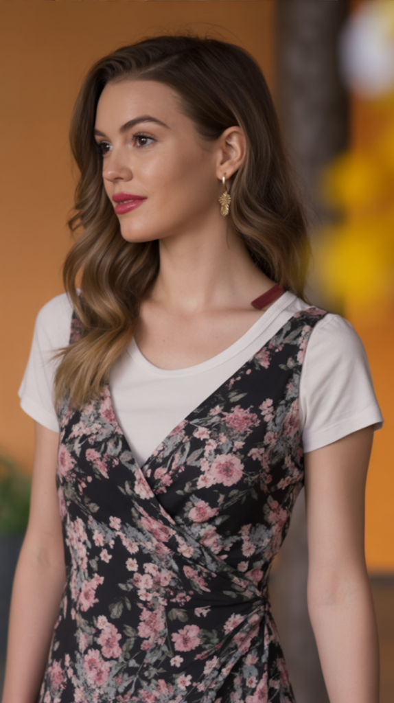 Wrap Dress Over a Tee