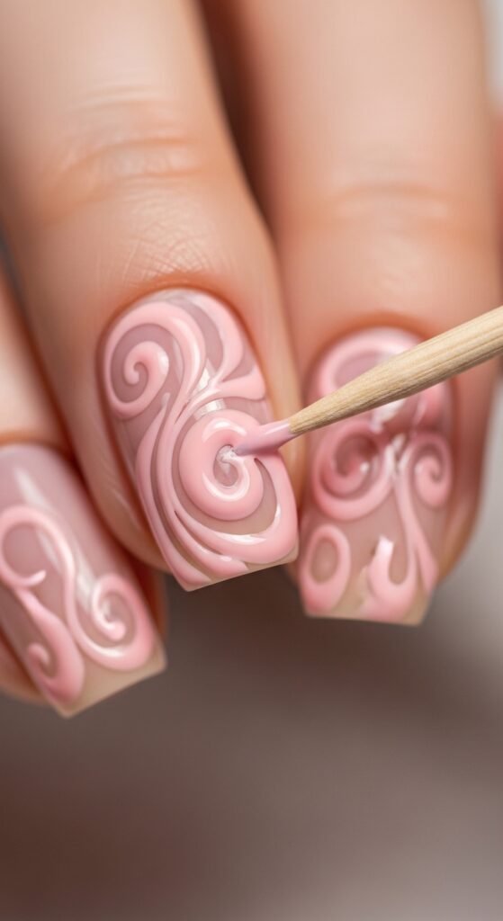 Create Swirls and Lines With Toothpicks