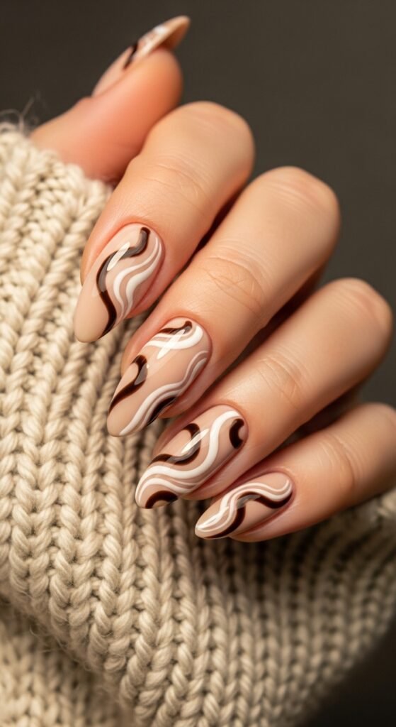 Minimalist Swirl Nails