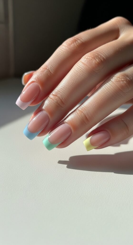 French Tips With Color