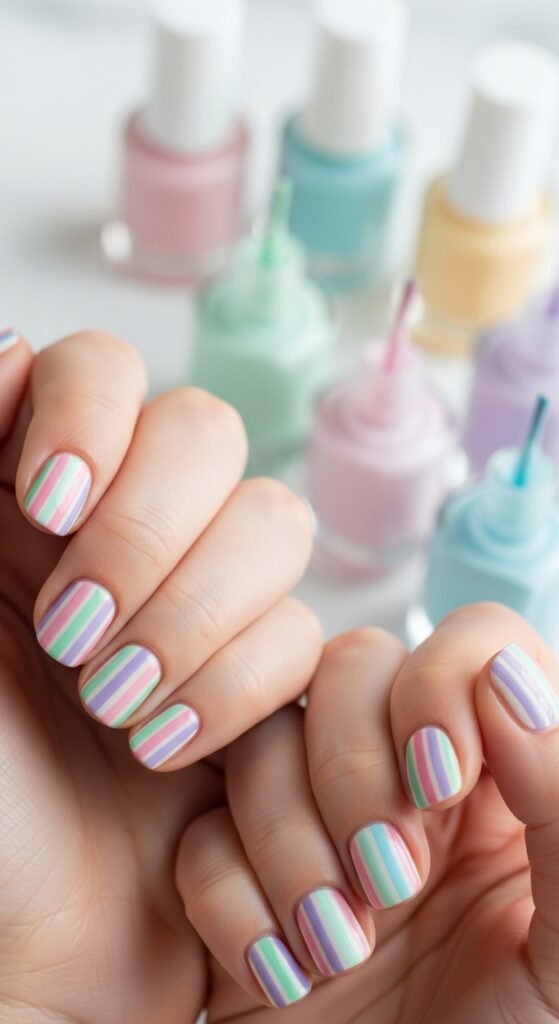 How to Do Nail Art With Stripes