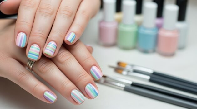 How to Do Nail Art With Stripes