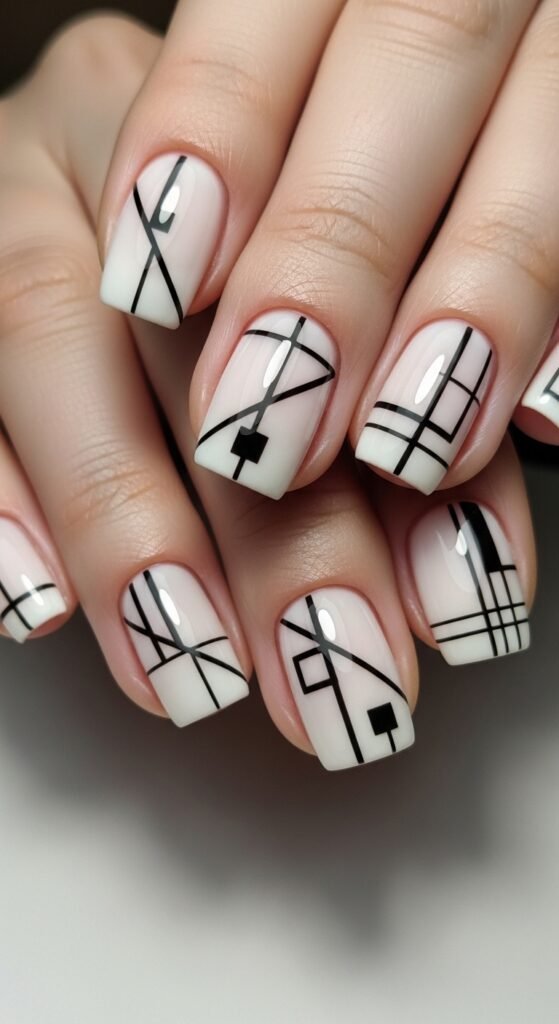 how to do nail art with lines