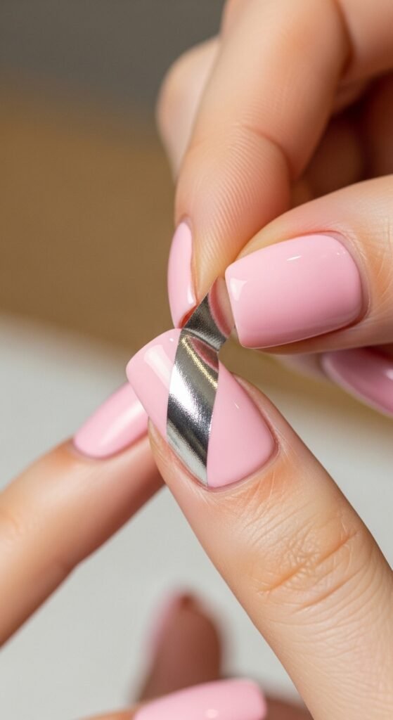 Clean Lines Using Nail Tape