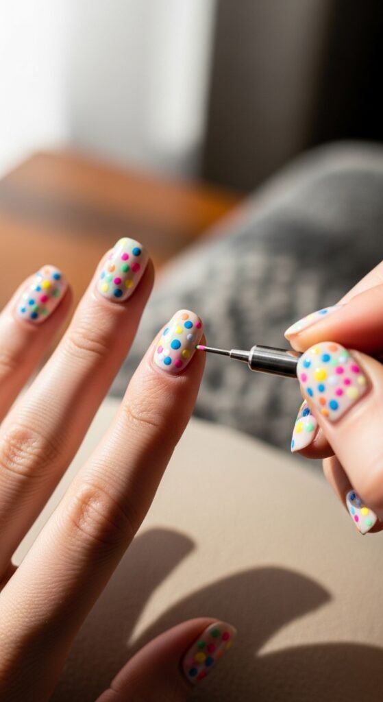 Use Your Fingertips for Dots and Flowers