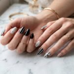 How to Do Black and White Nail Art