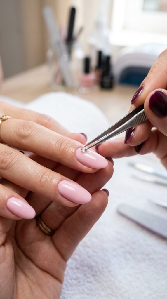 Placing the Rhinestones