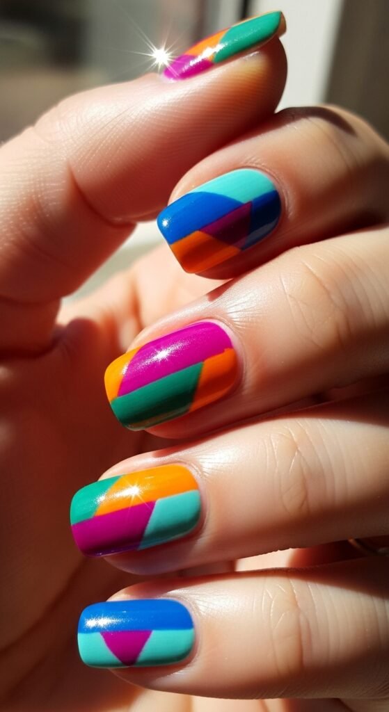 how to do nail art with tape easy